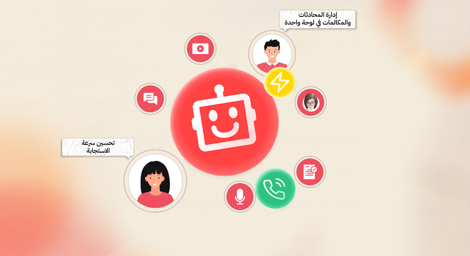 تحكم كامل في المكالمات والفريق